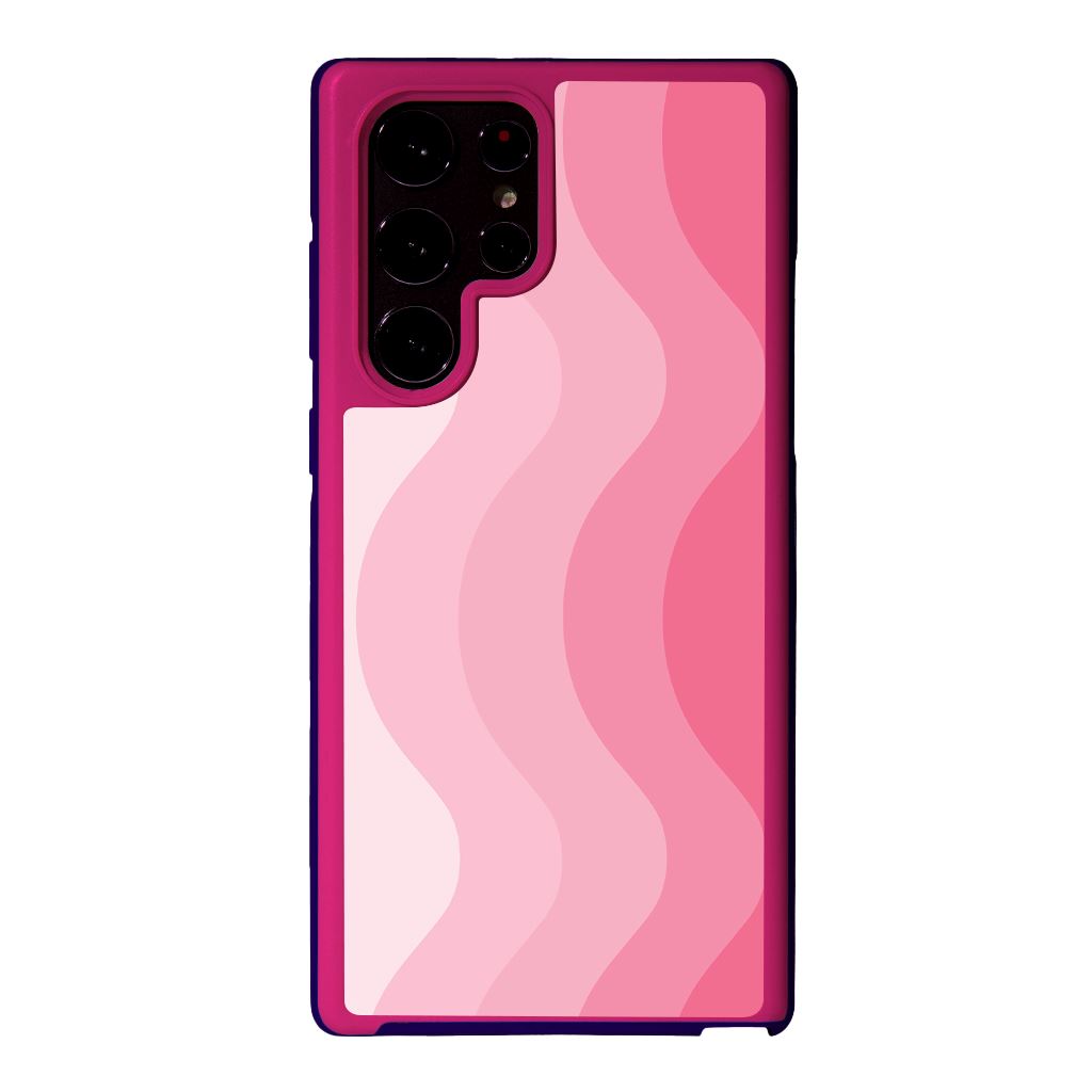 Pink Samsung Galaxy S22 Ultra Wave Case