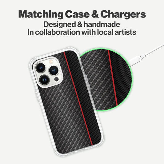 Red Line Carbon Fiber - Wireless Charging Pad