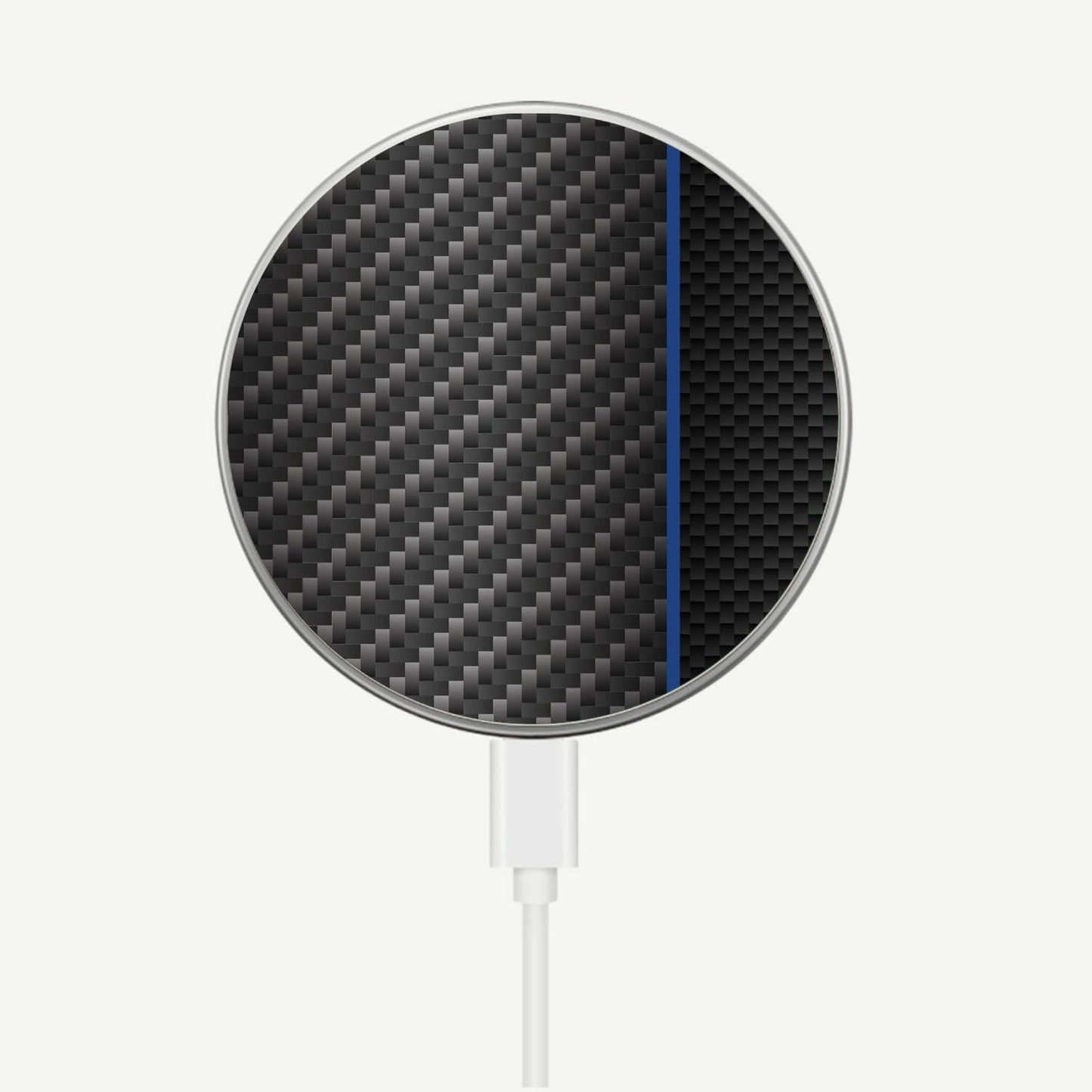 MagSafe Wireless Charger - Blue Line Carbon Fiber Pattern