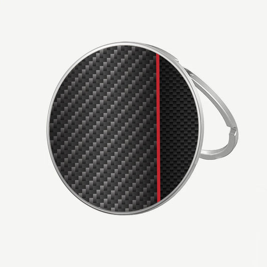 Red Line Carbon Fiber Pattern - MagSafe Wireless Charger