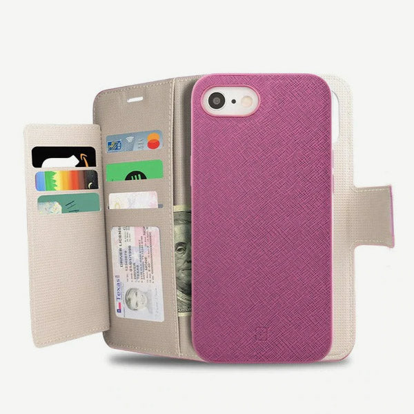 iPhone 7 Plus & iPhone 8 Plus Wallet Case - Sunset Blvd - Purple - Cash & Cards