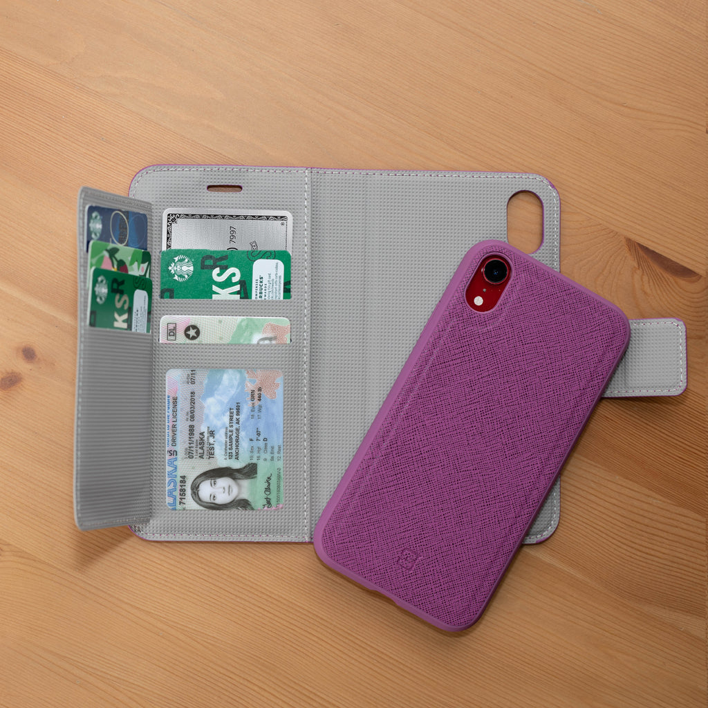 iPhone XR Wallet Case - Sunset Blvd - Purple