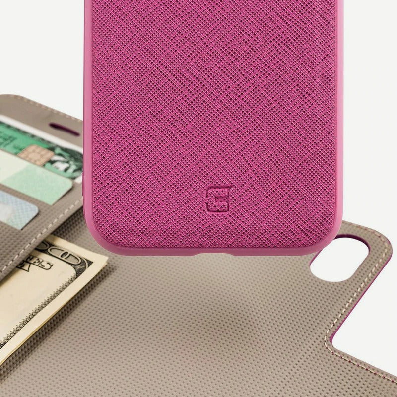 iPhone XR Wallet Case - Sunset Blvd - Purple - Vegan Leather
