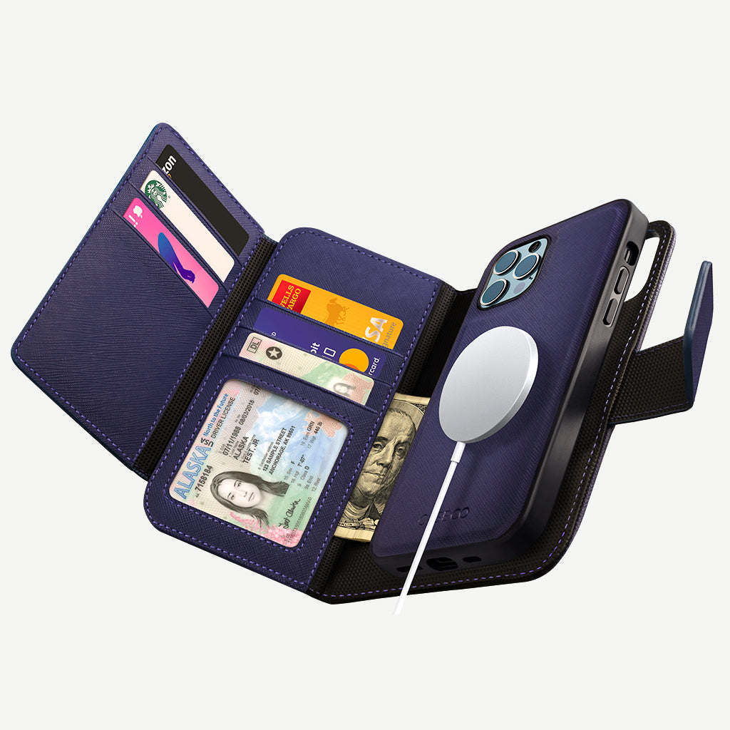 Fashion Designer iPhone Wallet Case Card Holder Kickstand
