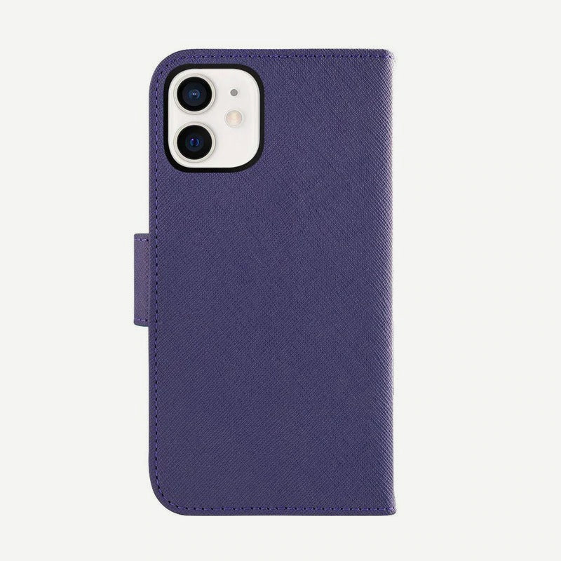 iPhone 12 Mini Wallet Case - Sunset Blvd - Purple - Back