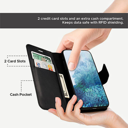 Samsung Galaxy Note 20 5G Wallet Case - Bond II, Black | Caseco Inc. (2 Card Slot)