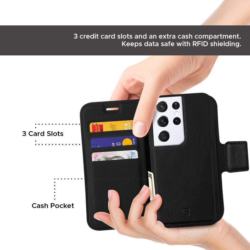 Samsung Galaxy S21 Ultra Folio Wallet Case - Bond I - Cards & Cash