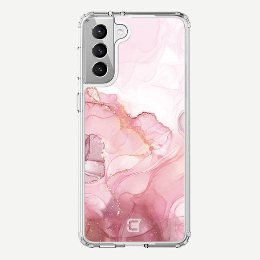 Samsung Galaxy S21 Plus Case - Blush Pink Marble Design