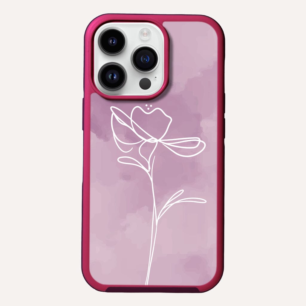 iPhone 14 Pro Case - Lavender Purple Day Break Flower Design