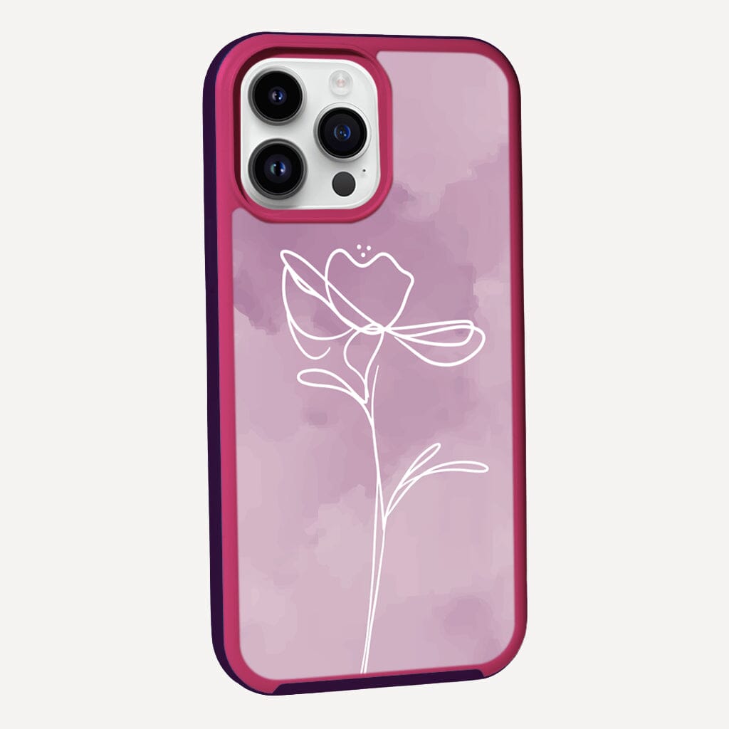iPhone 14 Pro Case - Lavender Purple Day Break Flower Design