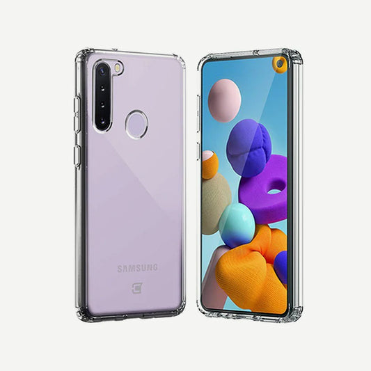 galaxy a21 clear case - back & front