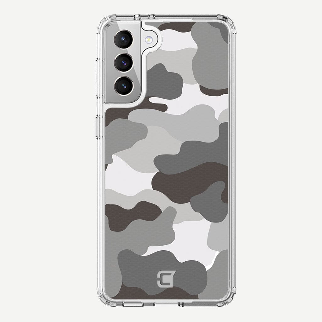 Samsung Galaxy S21 Plus Case - Grey Camo Design