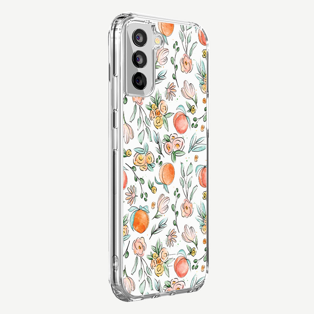 Samsung Galaxy S22 Plus Tropical Fruit Phone Case - Peachy by Mandy | Caseco Inc. (Back-Side)