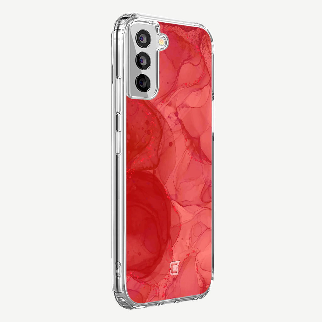 Samsung Galaxy S21 FE Marble Phone Case - Rouge by Mandy | Caseco Inc. (Back-Side)