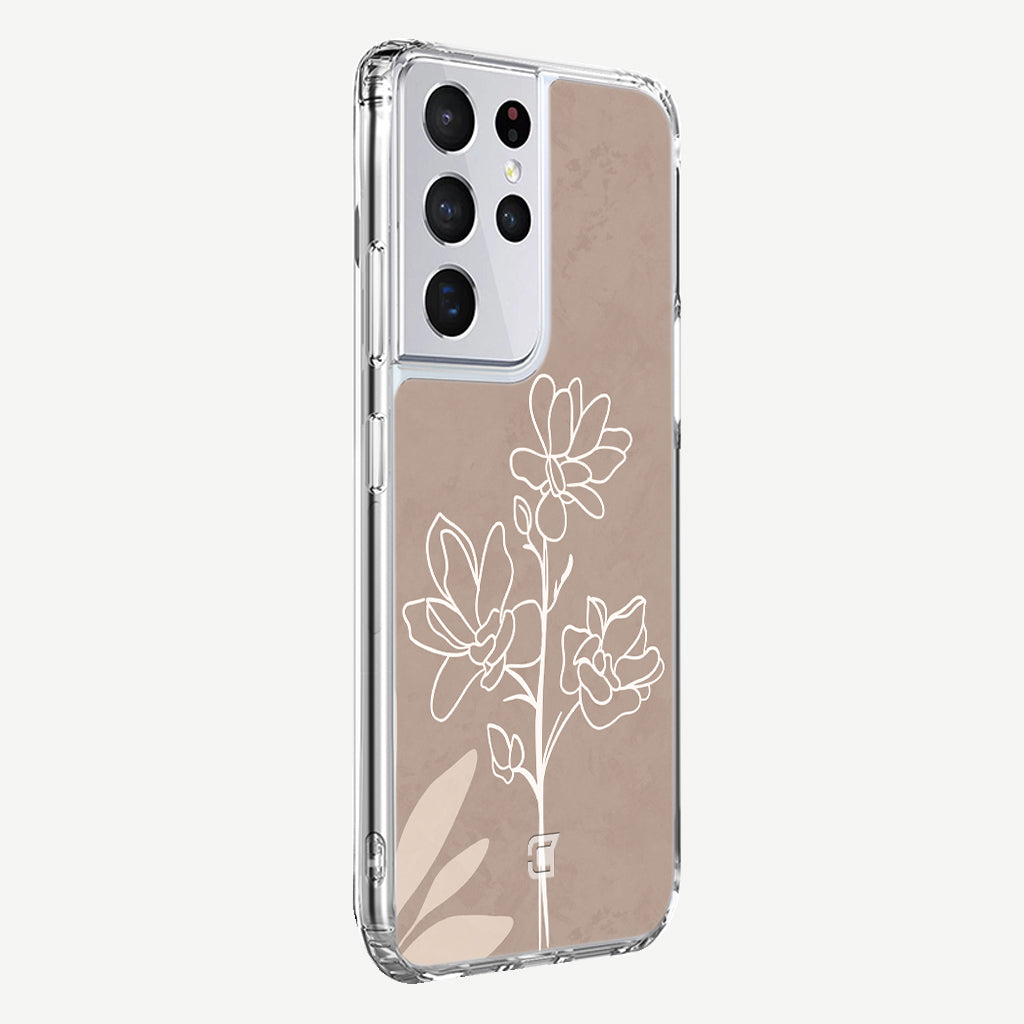 Samsung Galaxy S21 Ultra Floral Phone Case  - In Bloom by Mandy| Caseco Inc. (Back-Side)