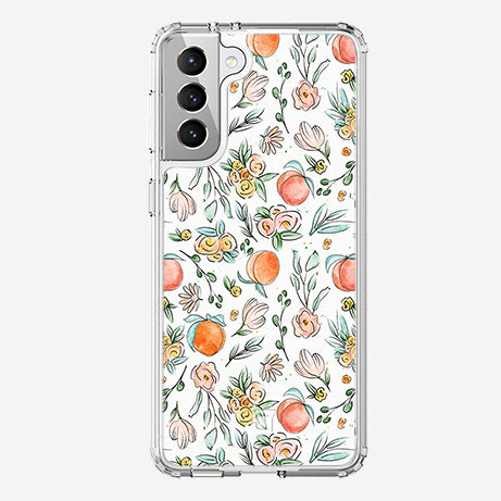 Samsung Galaxy S22 Plus Tropical Fruit Phone Case - Peachy by Mandy | Caseco Inc. (Back)