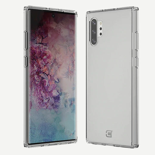 note 10 plus 5g clear case - front & back