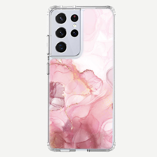 Samsung Galaxy S21 Ultra Marble Phone Case - Blush by Mandy  | Caseco Inc. (Back)