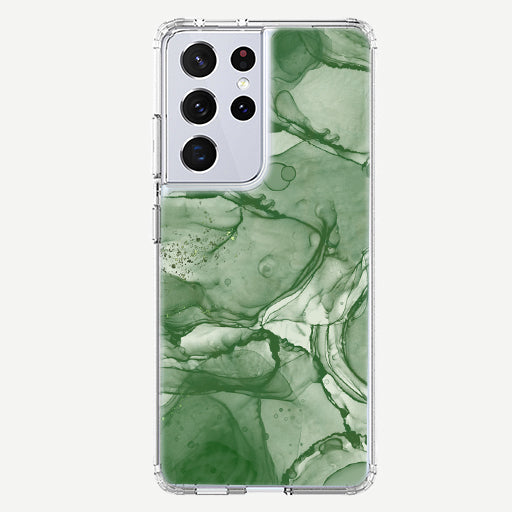 Samsung Galaxy S21 Ultra Marble Phone Case - Emerald by Mandy  | Caseco Inc. (Back)
