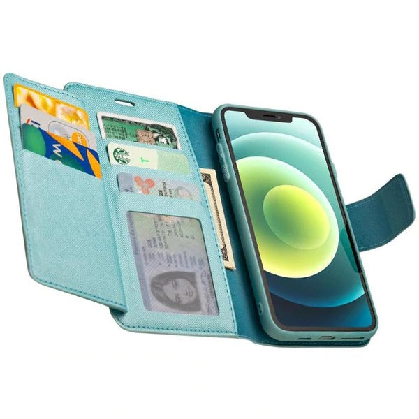 iPhone X & iPhone XS Wallet Case - Sunset Blvd - Sky Blue