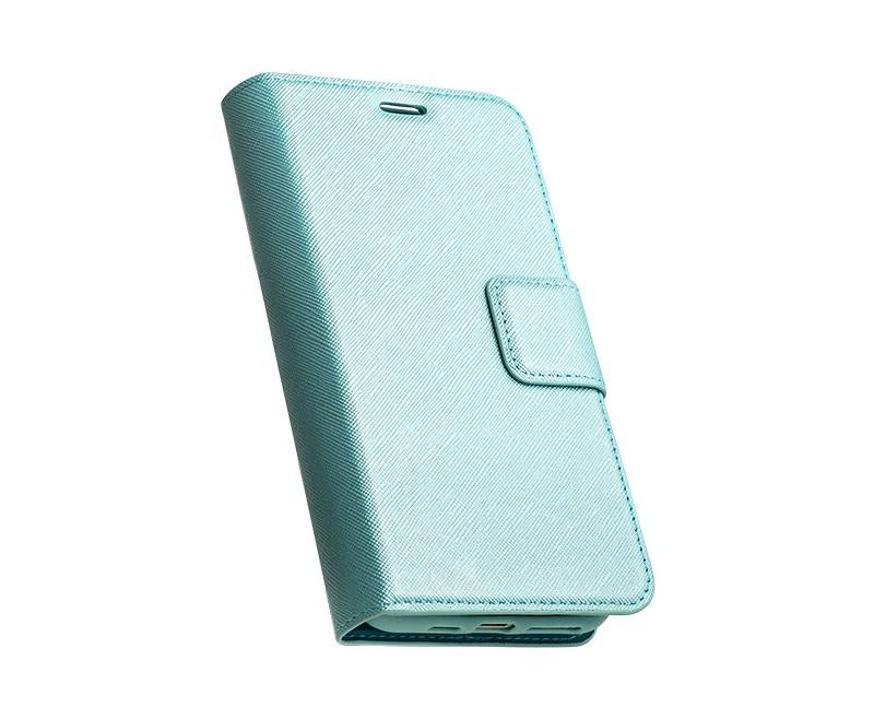 iPhone X & iPhone XS Wallet Case - Sunset Blvd - Sky Blue - Folded