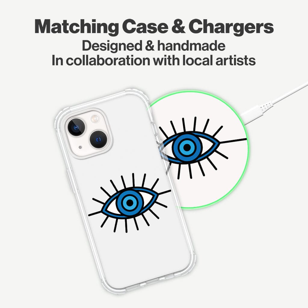 Wireless Charging Pad - Evil Eye Design (Matching Design Case)
