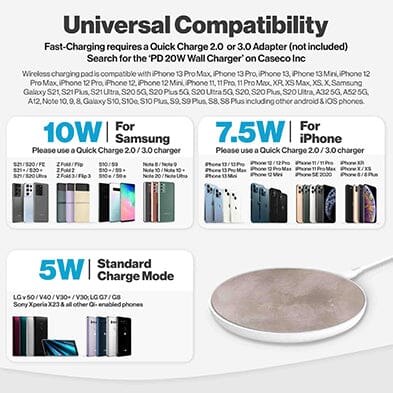 Wireless Charging Pad - Concrete Design (Universal Compatibility)