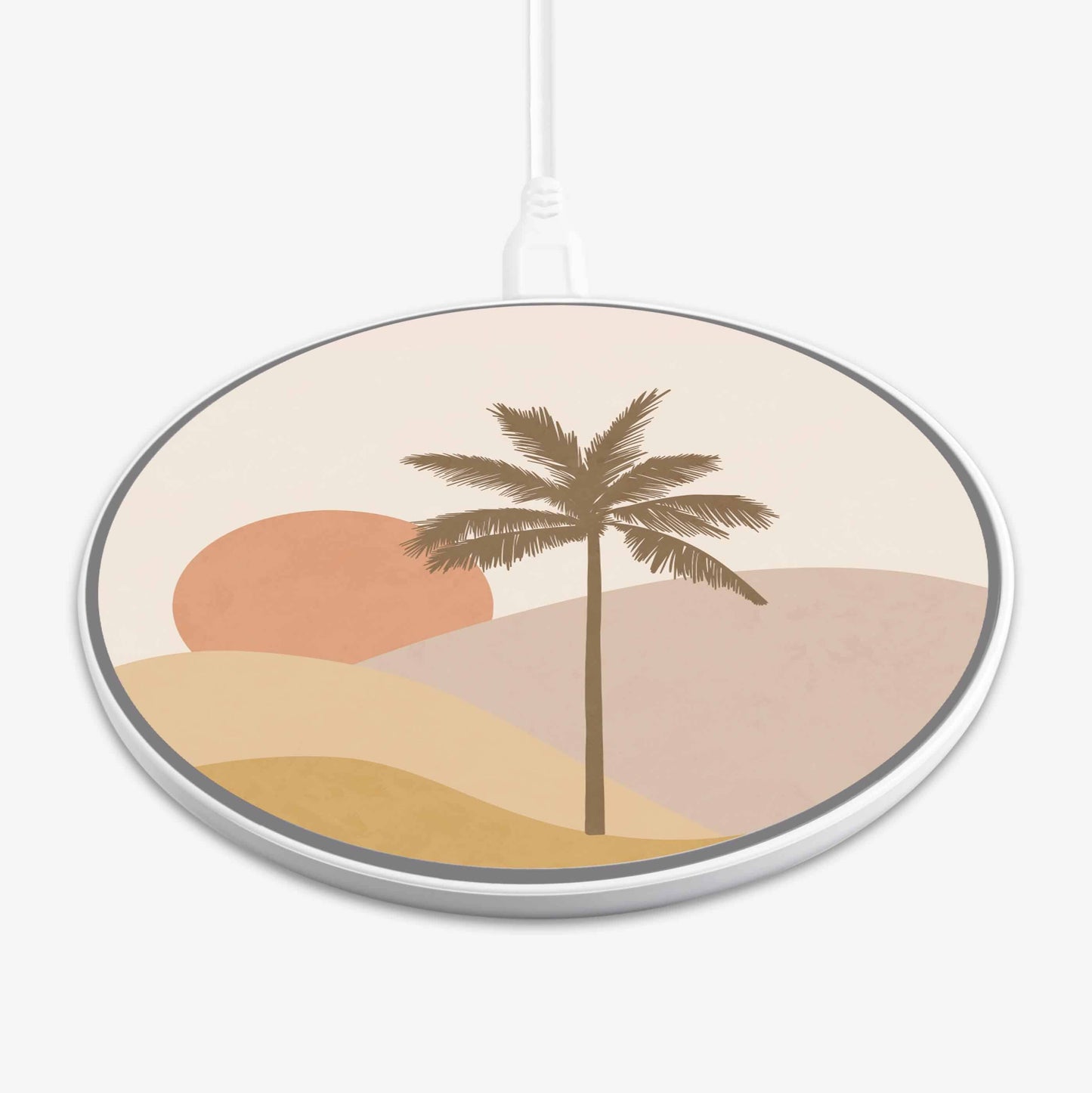 Wireless Charging Pad - Palm of your Hand Leaf Design (Front View)