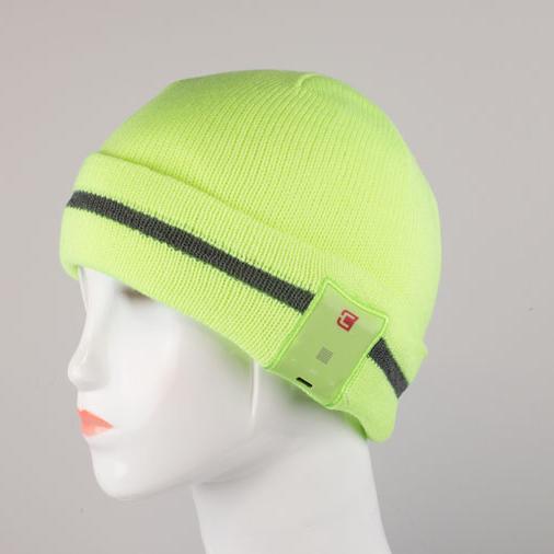 Blu Toque Unisex Warm Hat Bluetooth Beanie  - Dare to Glare Neon | Caseco Inc. (Side-Yellow Beanie)