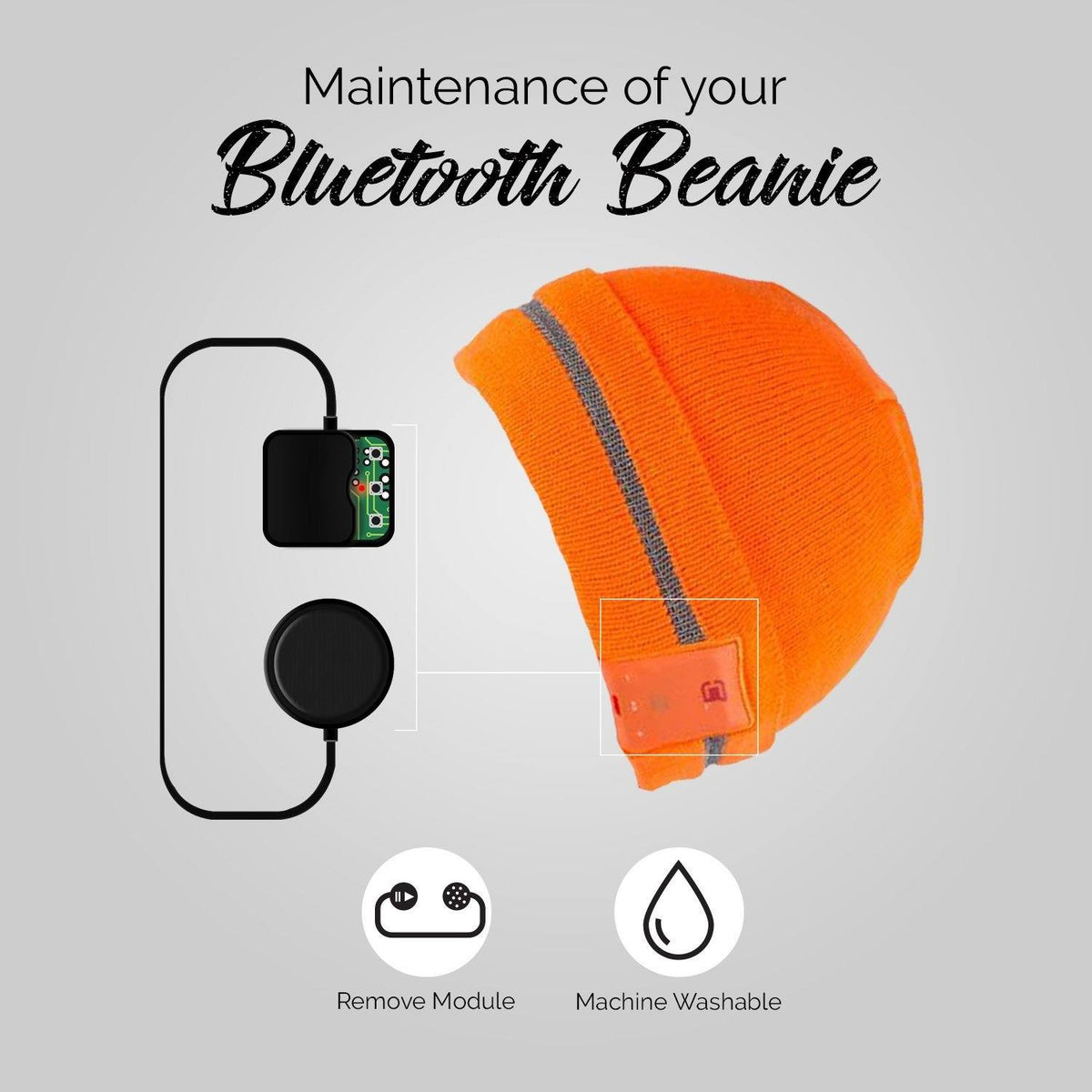 Blu Toque Unisex Warm Hat Bluetooth Beanie  - Dare to Glare Neon| Caseco Inc. (Maintenance)