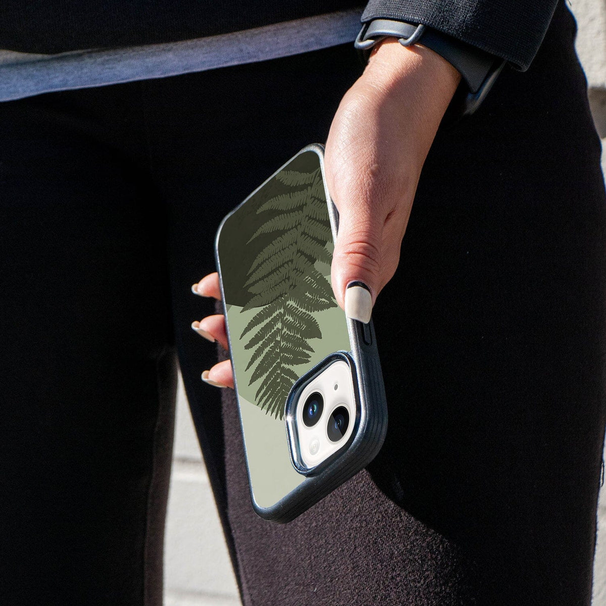 iPhone 13 Fern Design Fremont Grip Case Leaf with MagSafe (On Hand)