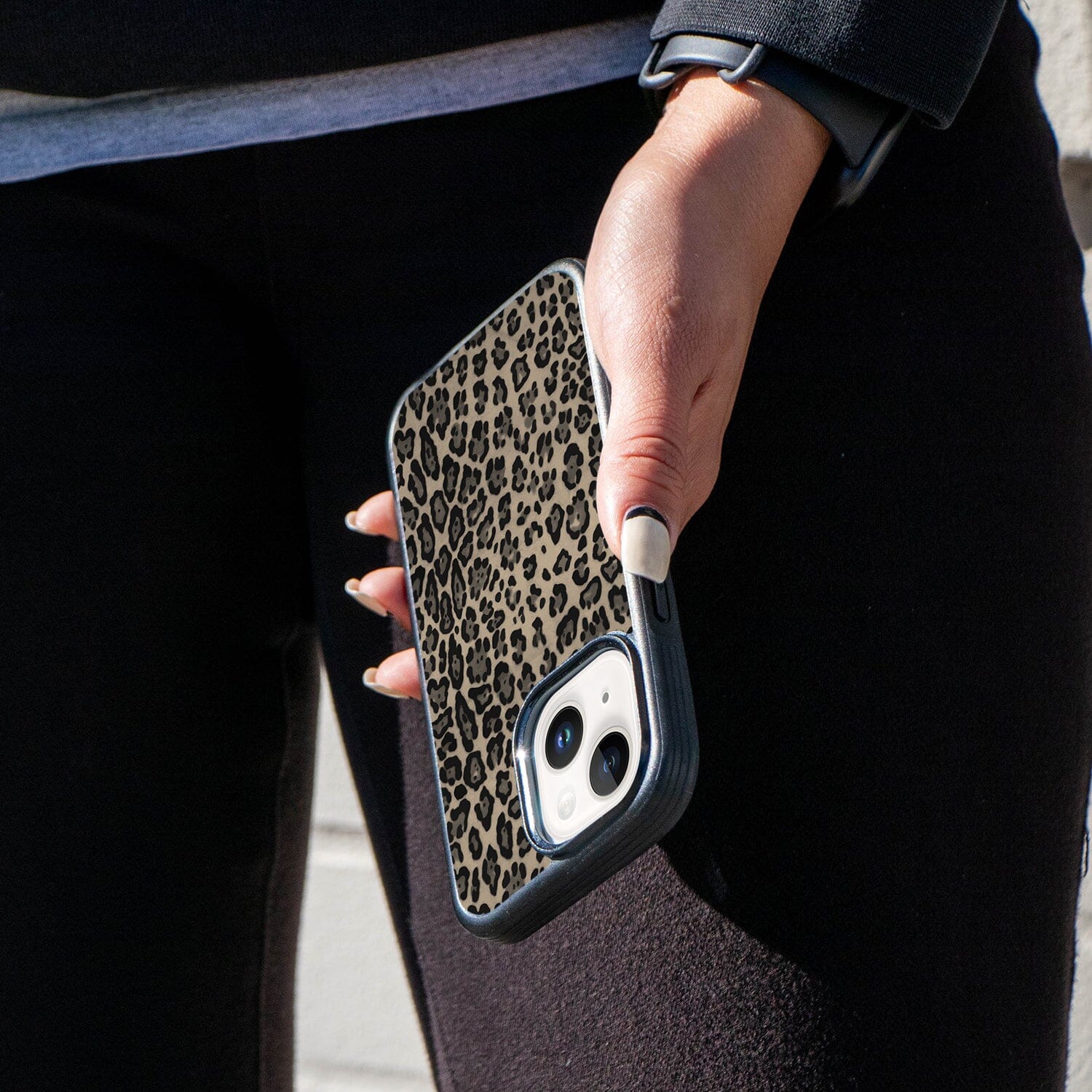 iPhone 13 Leopard Pattern Design Fremont Grip Case Fabric Color with MagSafe (On Hand)