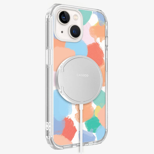 iPhone 13 Mini Color Palette Design Clear Case Abstract Color with MagSafe (Side View)