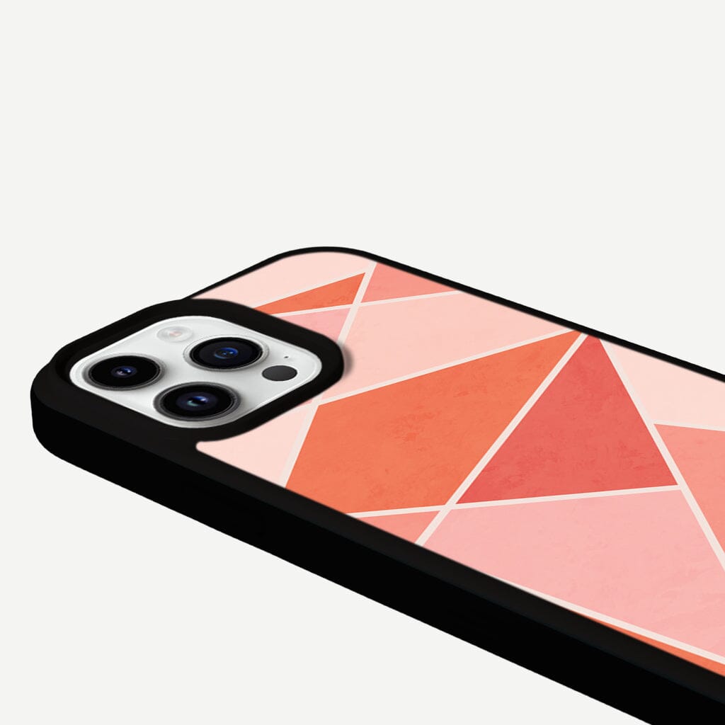 iPhone 13 Pro Coral Cotarie Design Fremont Grip Case Abstract Line Art with MagSafe (Camera View)
