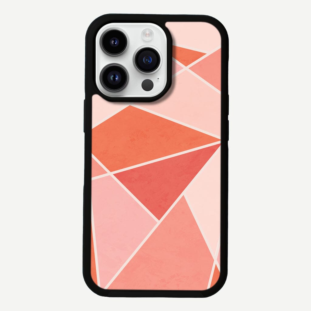iPhone 13 Pro Coral Cotarie Design Fremont Grip Case Abstract Line Art with MagSafe (Front Design View)