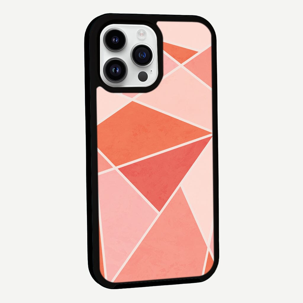 iPhone 13 Pro Coral Cotarie Design Fremont Grip Case Abstract Line Art with MagSafe (Side View)
