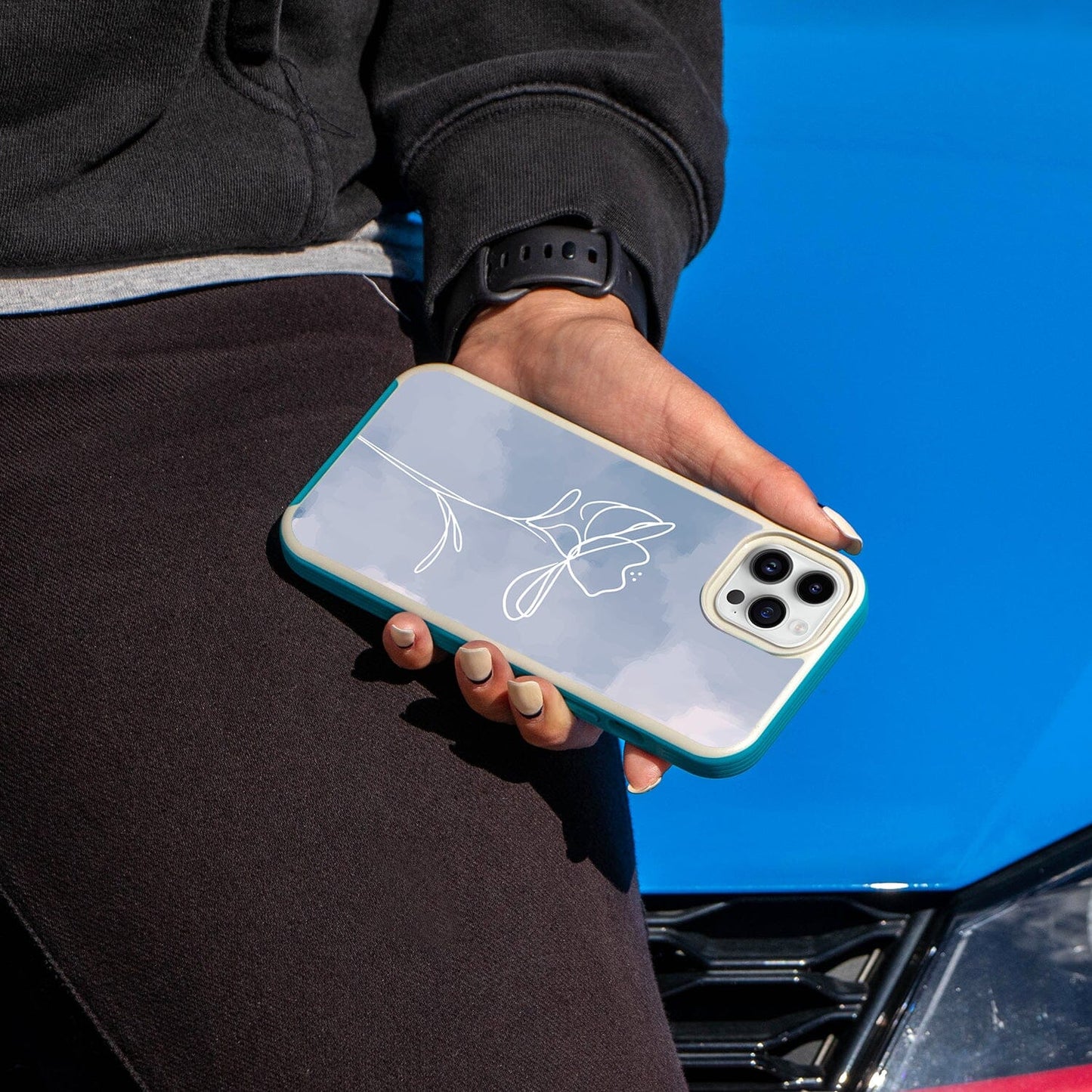iPhone 13 Pro Max Cobalt Day Break Design Fremont Grip Case Blue Color with MagSafe (On Hand)