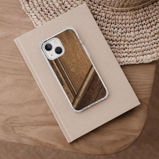iPhone 13 Pro Max Timber Design Clear Case Wooden with MagSafe (On Top Of Book)