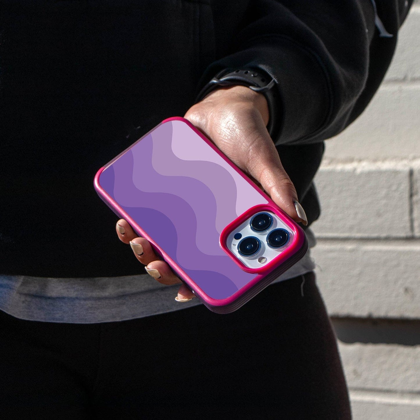 iPhone 13 Pro Lavender Design Fremont Grip Case Wavy Purple with MagSafe (On Hand)