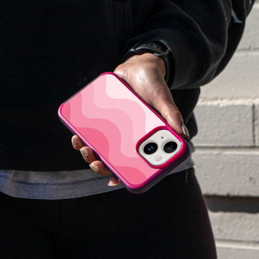 Pink iPhone 14 Plus Wave Case