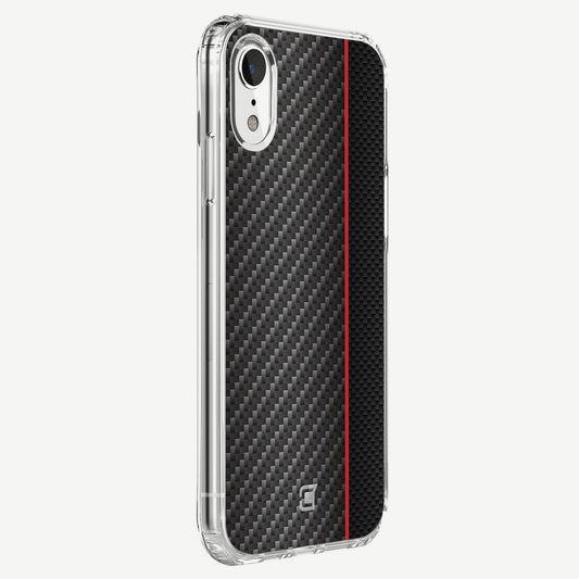 iPhone XR Carbon Fiber Case with Red Line