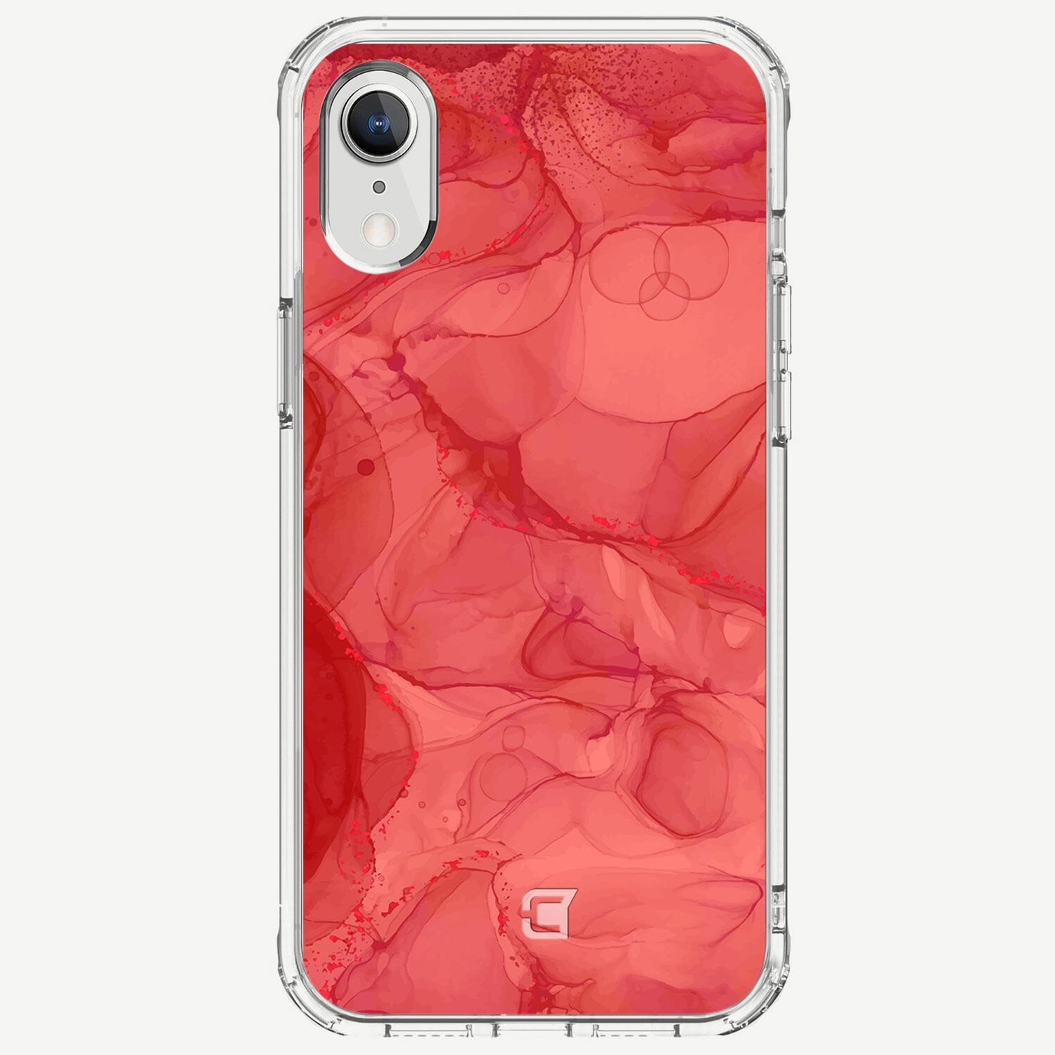 iPhone XR Case - Rouge Red Marble Design