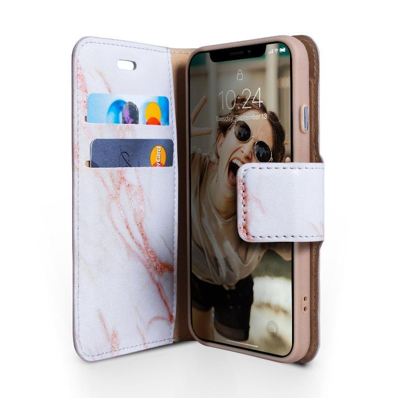 iPhone X & iPhone XS Folio Wallet Case - Marble Wallet - Gold - Cards & Cash