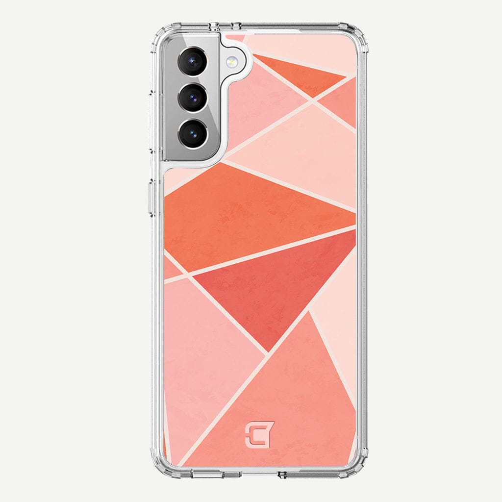 Samsung Galaxy S21 Case - Coral Cotarie Abstract Line Art Design
