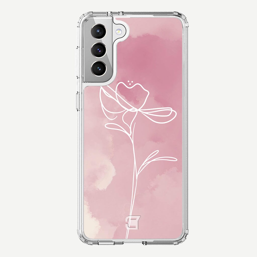 Samsung Galaxy S21 Case - Blush Pink Day Break Flower Design