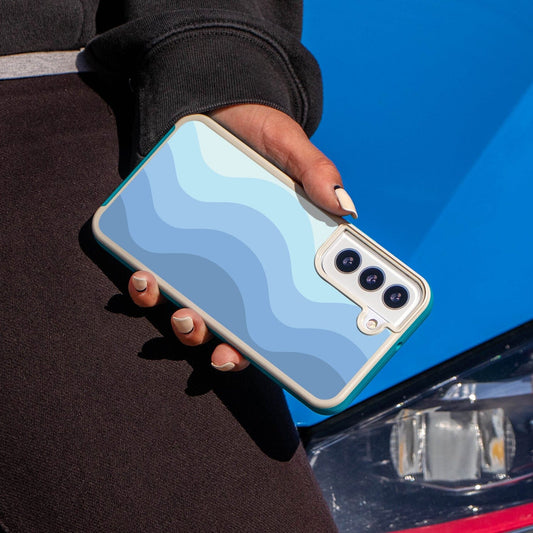 Samsung Galaxy S22 Blue Design Fremont Grip Case Wavy Color (On Hand)