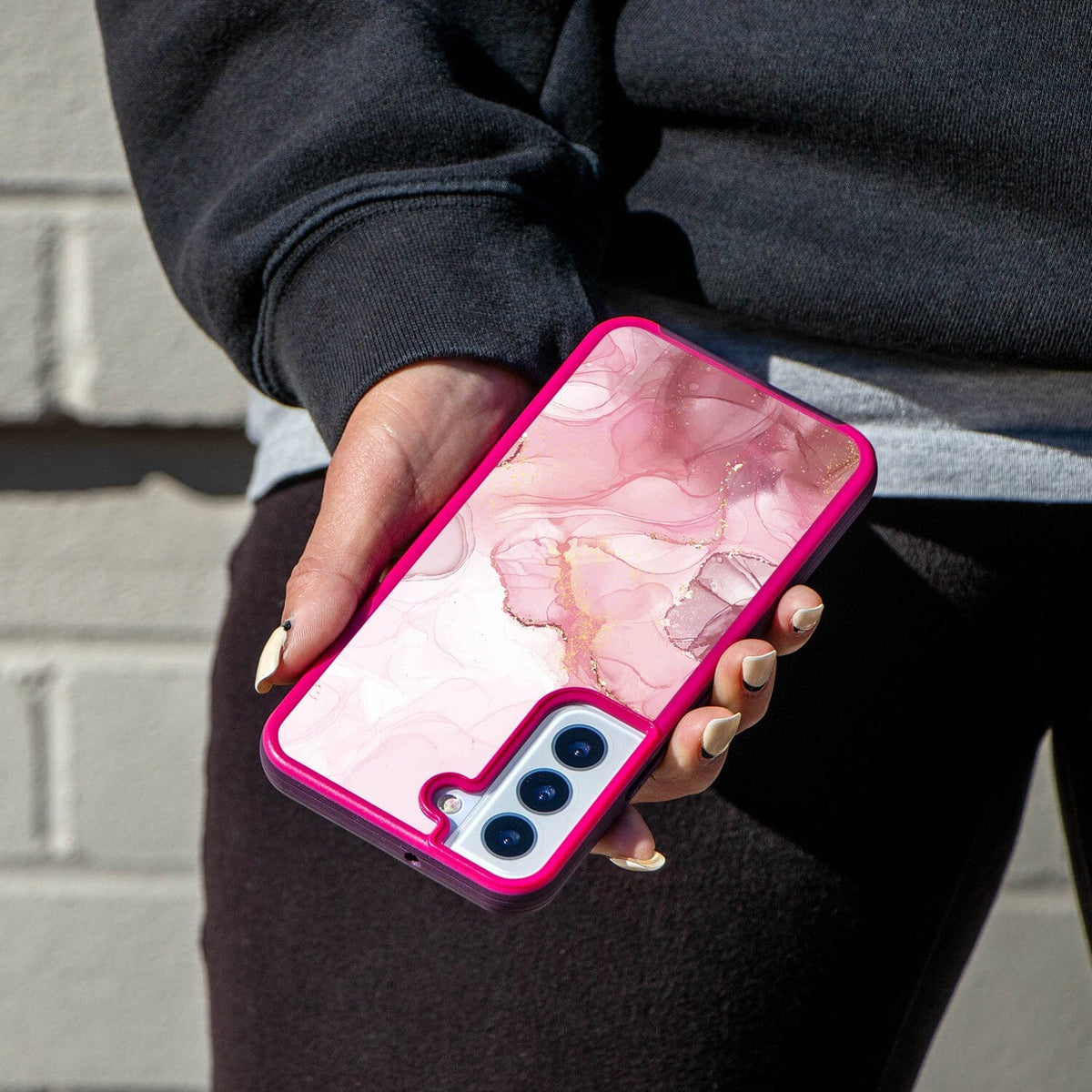 Samsung Galaxy S22 Blush Design Fremont Grip Case Pink Marble (On Hand)