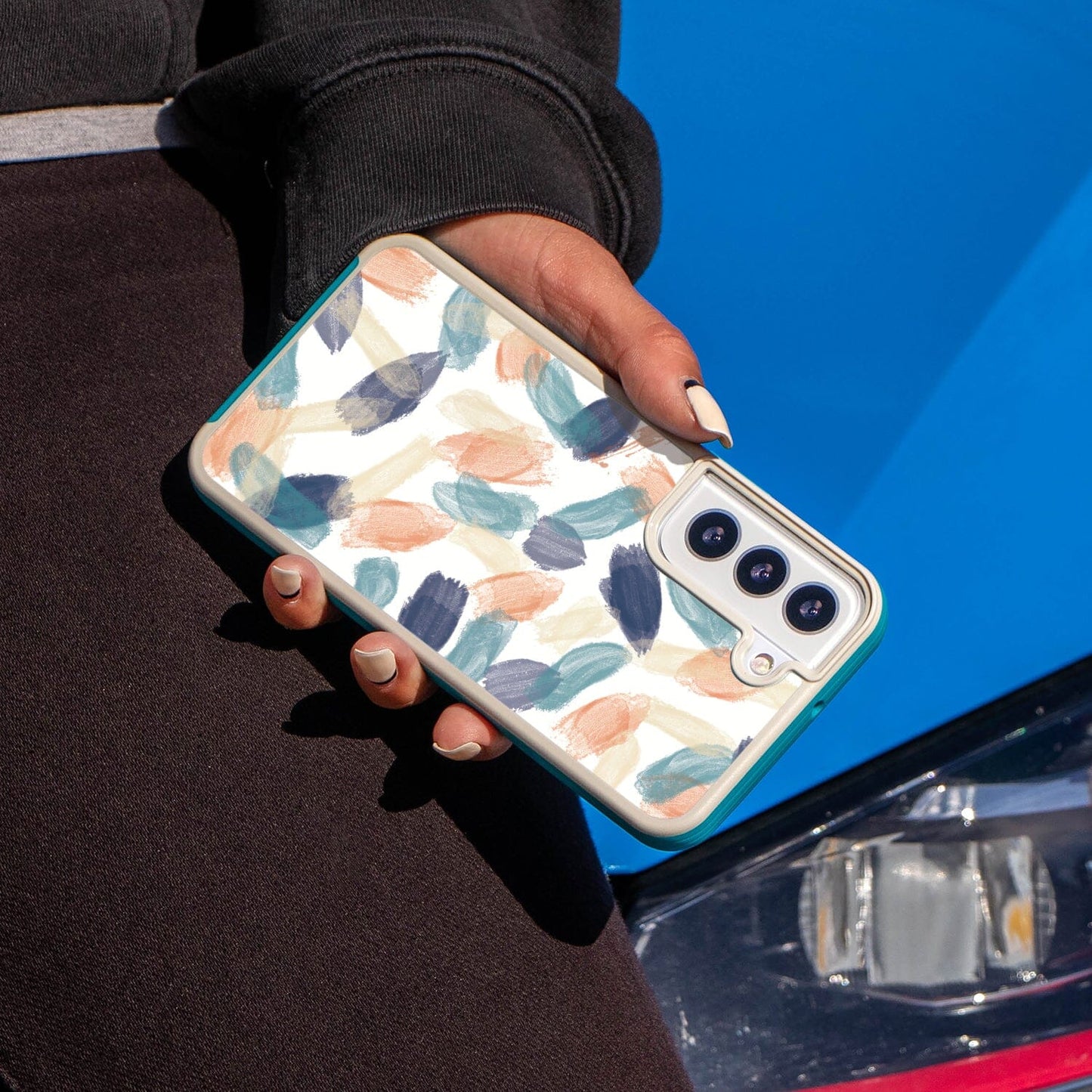 Samsung Galaxy S22 Pastel Brush Stroke Design Fremont Grip Case Abstract (On Hand)