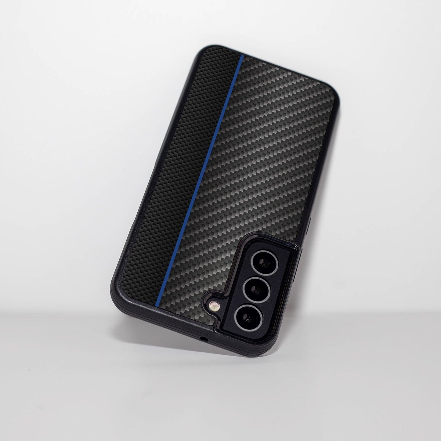 Blue Line Samsung Galaxy S22 Plus Carbon Fiber Case