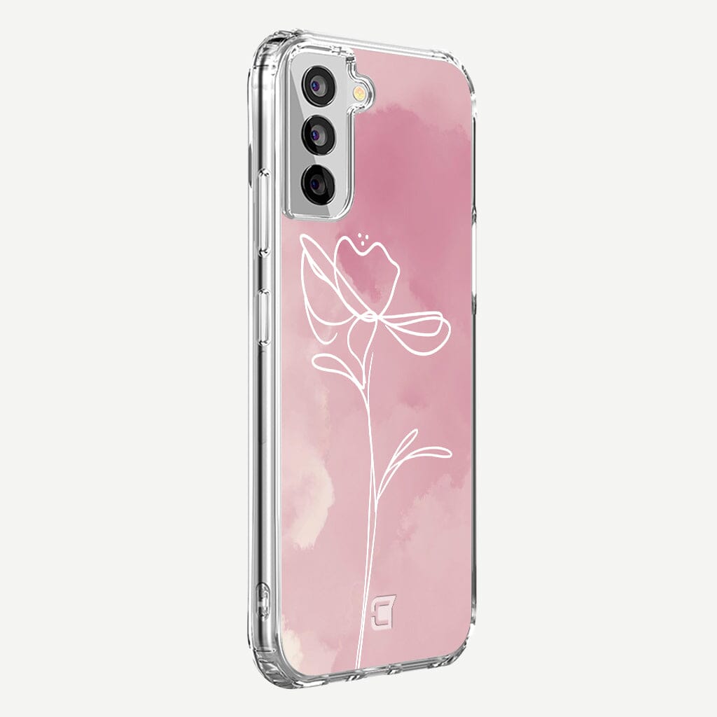 Samsung Galaxy S22 Plus Case - Blush Pink Day Break Flower Design
